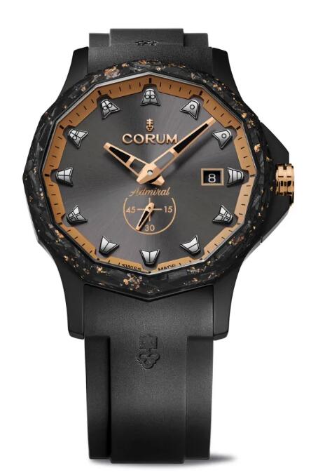 Review Copy Corum Admiral 42 Automatic Black And Gold Limited Edition Watch A395/04463 - 395.600.92/F371 AN10